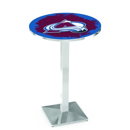 Holland Bar Stool Co 36" Chrome Colorado Avalanche Pub Table L217C3628ColAva